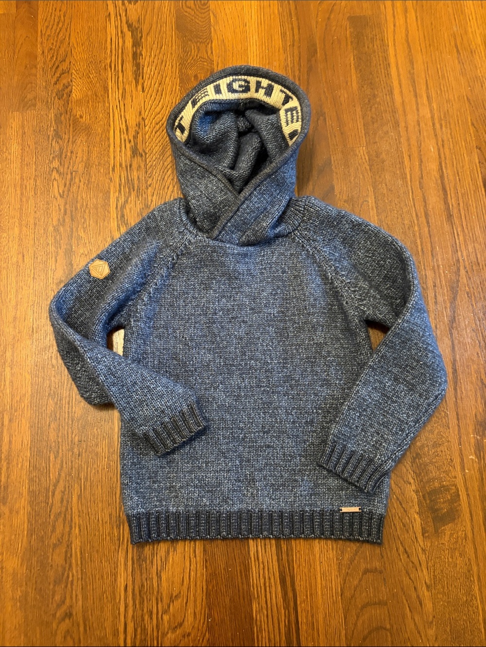 Mayoral Boys Blue Hooded Knit Sweater